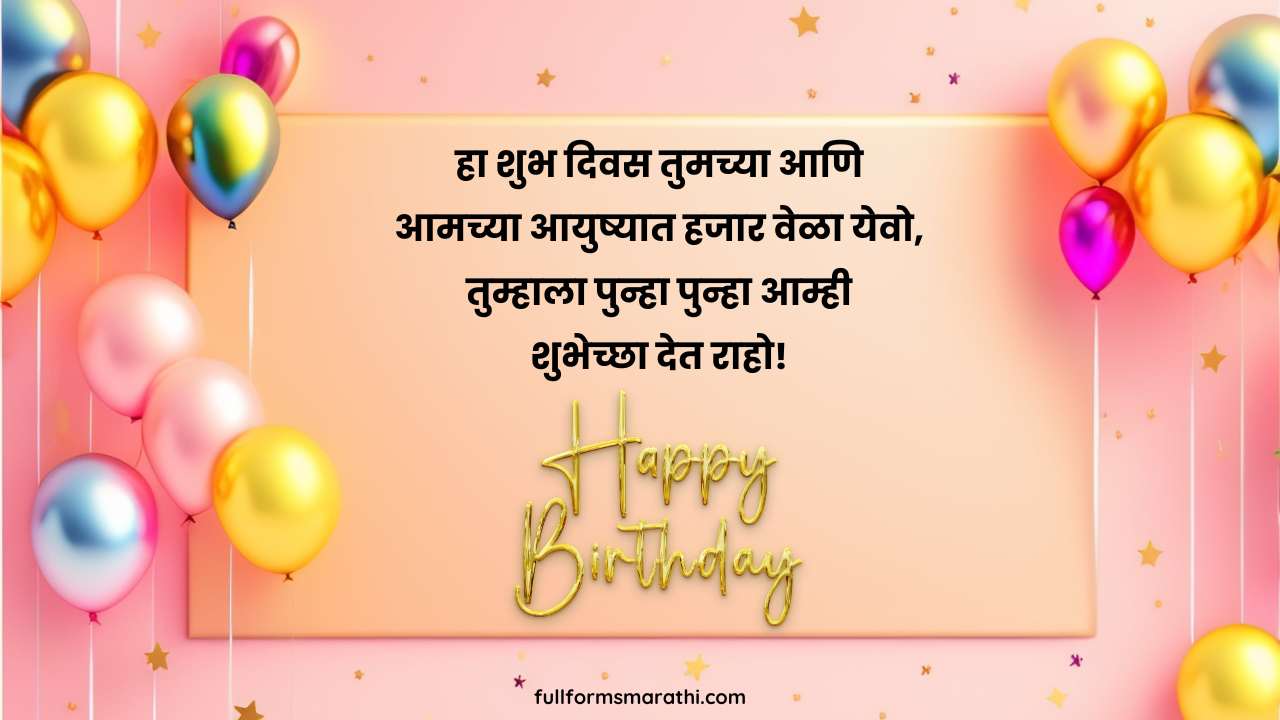Happy birthday wishes in Marathi