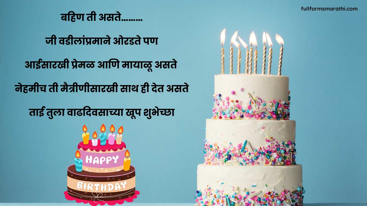 Birthday wishes for didi in Marathi