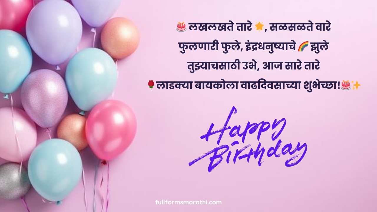 Heart touching birthday wishes for wife in Marathi